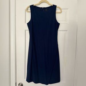 Theory Wool Sheath Dress in Navy